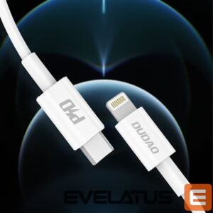 Kabelis Dudao  Dudao L6X USB-C - Lightning PD 20W 1m Cable - White 