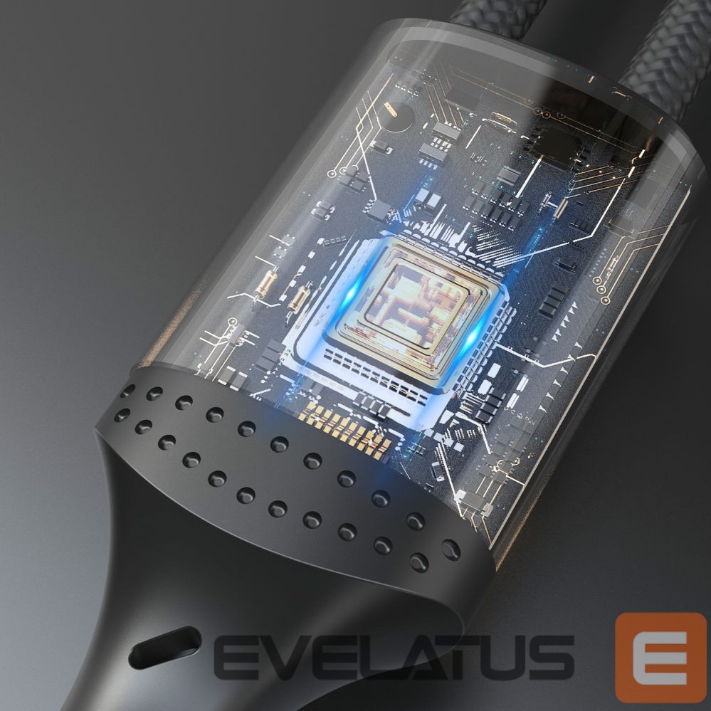 Kaabel Dudao Dudao L3E 3 in 1 60W MicroUSB USB-C Lightning Cable 1.2m - Black