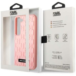 Back panel cover Karl Lagerfeld  Karl Lagerfeld 3D Monogram Case for Samsung Galaxy S23+ - Pink 
