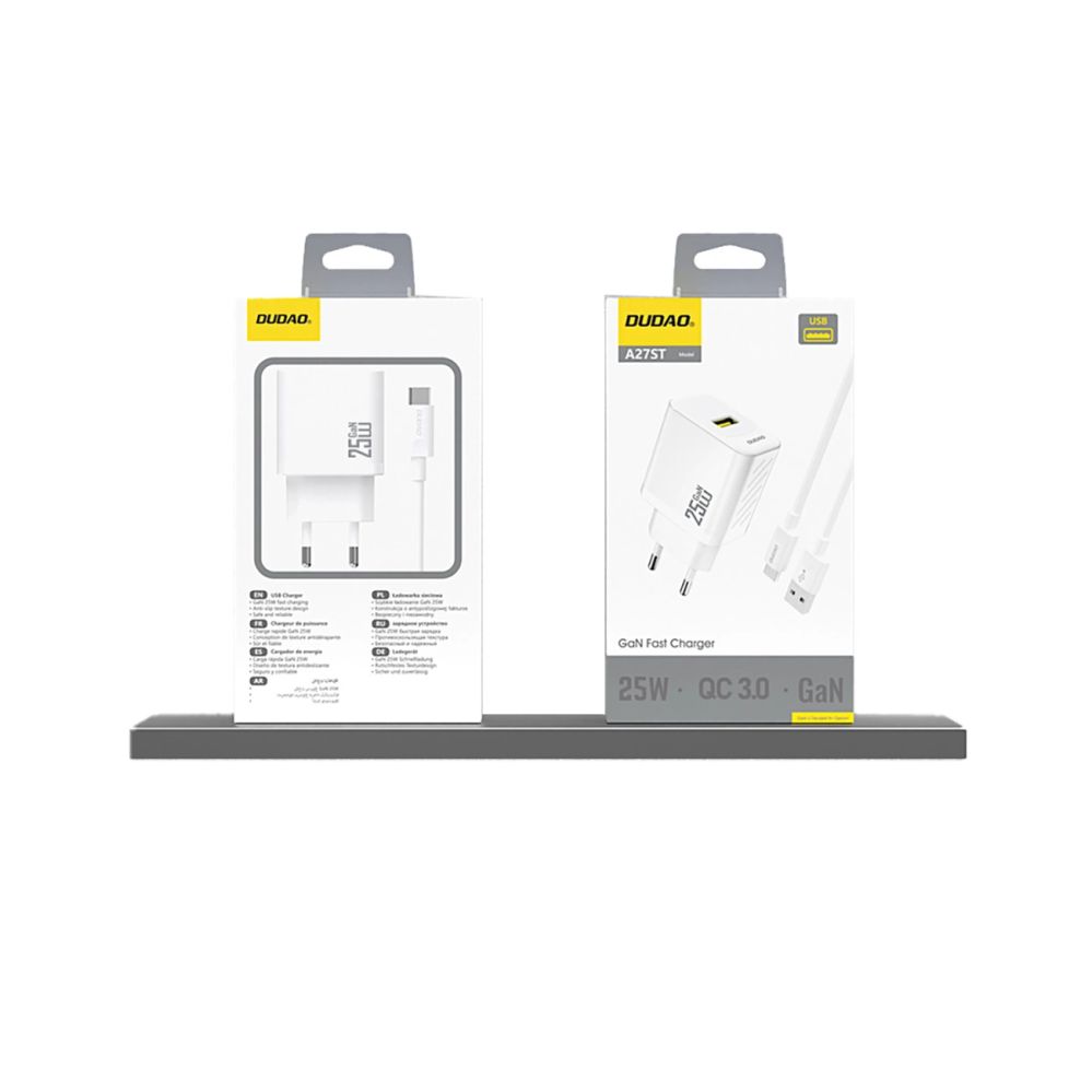 Adaptrid Dudao Dudao A27S 25W GaN USB-A Charger - Black