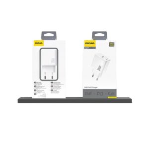 Adapteris Dudao  Dudao A27 25W GaN USB-C Wall Charger - White 