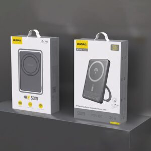 Ārējais akumulators Dudao  Dudao K28S 20W PD 5000mAh Powerbank with MagSafe and Stand - Gray 