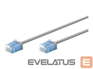 Parveidotājs Goobay  74219 Ultra-Flexible CAT 6A Patch Cable, Slim, U/UTP, 0,15 m, Grey | 