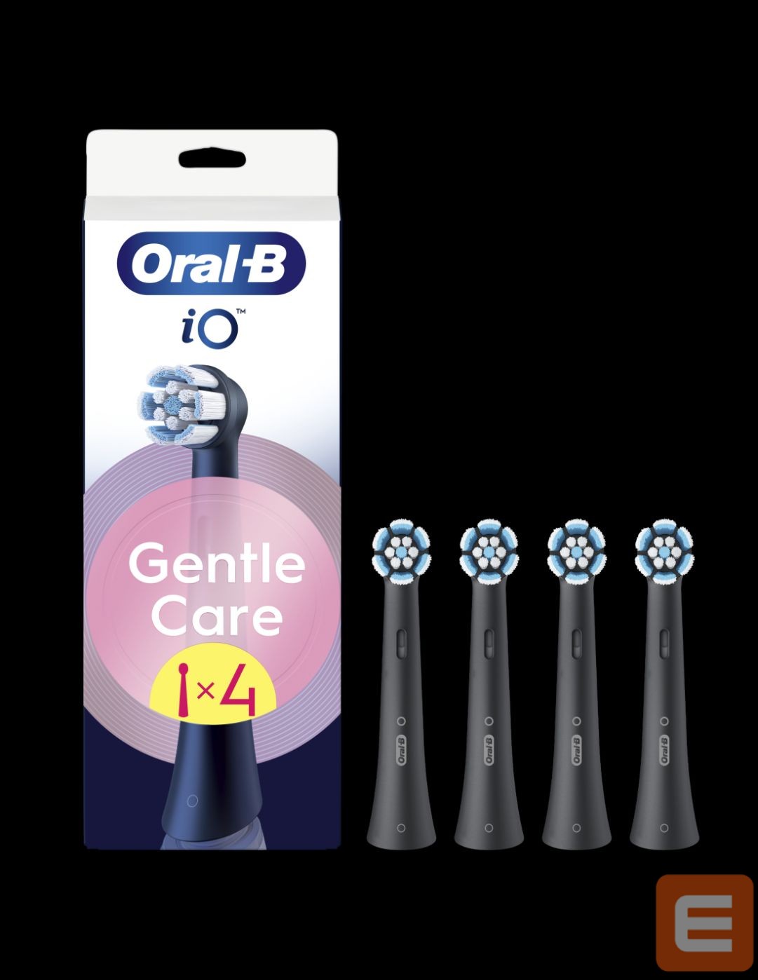Hambahari Oral-B Replaceable toothbrush heads | iO GentleCare | Heads | For adults | Number of brush heads included 4 | Black