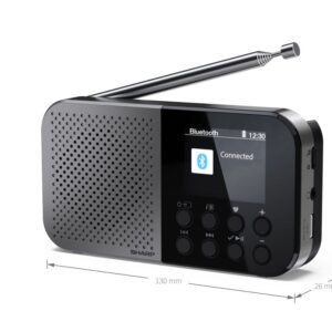 Interaktīvs risinājums Sharp  DR-P520(GY) OSAKA Pocket/Handheld Portable Digital Radio, Grey | 