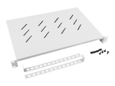 Citas preces Lanberg 19" fixed shelf 1U/483x300mm max load capacity up to 25kg, grey |