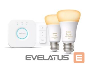 LED spuldze Philips Hue  HueWA Starter Kit 2pcs, Bridge, Switch | E27 | 11 W | Warm to cool white light, 2200-6500K | Bluetooth and Zigbee 