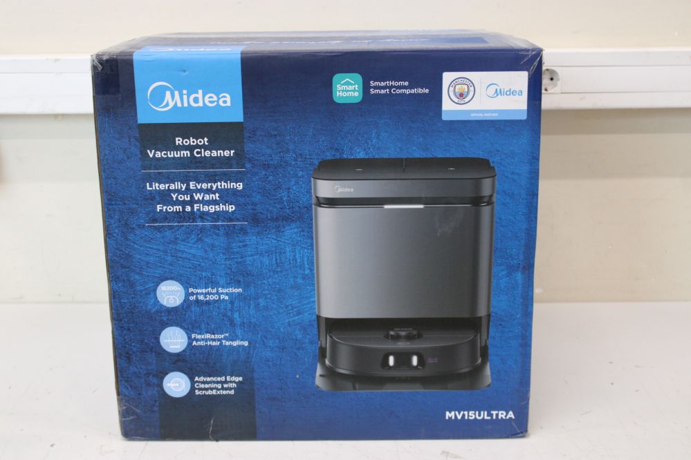 Putekļusūcējs Midea SALE OUT. V15 Robot Vacuum Cleaner | Robot Vacuum Cleaner | V15 | Wet&Dry | 5200 mAh | Dust capacity 3 L | 16200 Pa | Black | DEMO