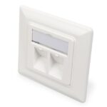 Išmanusis telefonas Digitus  | Wallplate for Keystone Modules, German type, middle plate 50x50 mm, frame 80x80 mm | DN-93801-1 