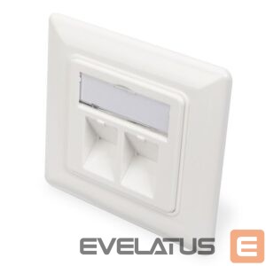 Nutitelefon Digitus  | Wallplate for Keystone Modules, German type, middle plate 50x50 mm, frame 80x80 mm | DN-93801-1 