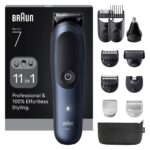Juukselõikur Braun  11in1 Grooming Kit | All-in-One Series 7 AIO7540 | Cordless | Number of length steps 14 | Black/Blue 