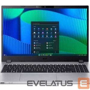 Portatīvais dators Acer  TravelMate TMP215-55-TCO-59KD QHD IPS i5-120U/16GB/SSD 512GB/Intel Iris Xe Graphics/Win11Pro/ENG kbd/FP/Silver/3Y Warranty | 