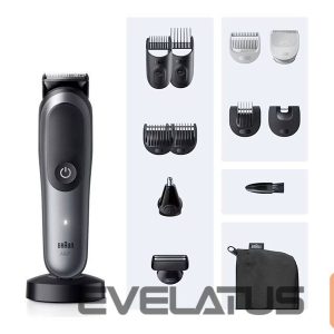 Plaukų kirpimo mašinėlė Braun  Multi Groomer AIO7560 BlkSpcGry | 