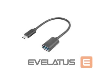 Charger Lanberg  Adapter Cable USB-C(M) 3.1 -> USB-A(F) 15 cm, Black | AD-UC-UA-04 