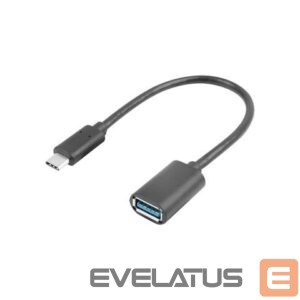 Laadija Lanberg  Adapter Cable USB-C(M) 3.1 -> USB-A(F) 15 cm, Black | AD-UC-UA-04 