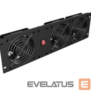 Muud kaubad Lanberg  Vertical Ventilation Panel 19" 3U for Rack three Fans 230V | AK-1506-B | Black 