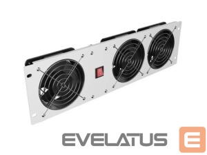Kitos prekės Lanberg  Vertical Ventilation Panel 19" 3U for Rack three Fans 230V | AK-1506-S | Grey 