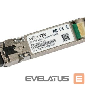 Server – muud tarvikud Mikrotik  SFP/SFP+/SFP28 module 1/10/25G SM 10km 1310nm | XS+31LC10D | SFP/SFP+/SFP28 | SMF | Dual LC UPC | 1024/10240/25600 Mbit/s | Wavelength 1310 nm | Maximum transfer distance 10000 m | -40 to 70 