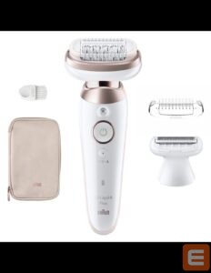 Epilator Braun  Epilator | SES9-030 3D Silk-Epilk 9 Flex | Operating time (max) 50 min | Number of power levels 2 | Wet & Dry | White/Rose 