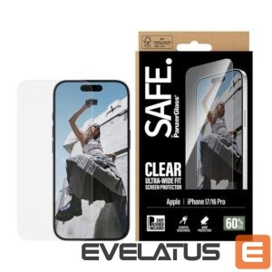 Aizmugurējais vāciņš PanzerGlass  Screen protector | Apple | iPhone 16 Pro/iPhone 17 | Transparent | Ultra-Wide Fit w. EasyAligner 