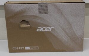 Monitors Acer  SALE OUT.  Vero CB242YGbipr 60cm 23.8'' FHD ZeroFrame 120Hz IPS 16:9 1ms(VRB) 250nits VGA HDMI DP AdaptiveSync EU Black DP, Euro |  Vero CB242YGbipr | 24 " | IPS | FHD | 16:9 | 120 Hz | 1 ms | 1920 x 1080 pixels | 250 cd/m² | HDMI ports quantity 1 | Warranty 24 month(s) | DAMAGED PACKAGING 