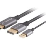 Monitoru piederums Lanberg  HDMI(M)->Displayport(M)  cable 1.8m 4K, Black 