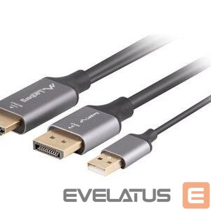 Monitor accessory Lanberg  HDMI(M)->Displayport(M)  cable 1.8m 4K, Black 