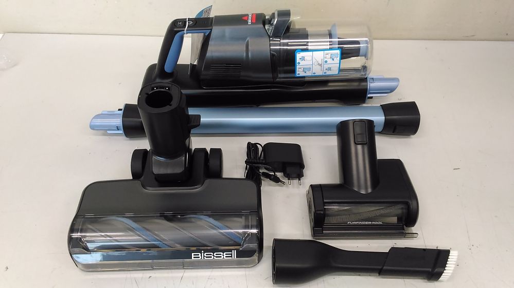 Putekļusūcējs Bissell SALE OUT. PowerClean FurFinder Select Cordless Stick Vacuum | Stick Vacuum | PowerClean FurFinder Select | Cordless operating | 200 W | 25.2 V | Operating time (max) 40 min | Black/Titanium/Lake Blue | Warranty 60 month(s) | Battery warranty 24 month(s) | DEMO