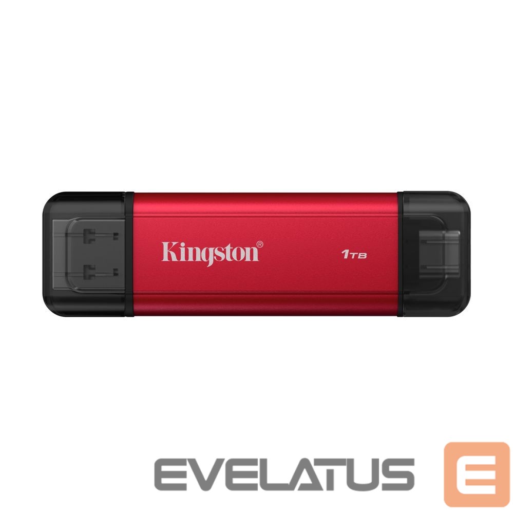 Kõvaketas SSD Kingston Dual Portable Solid-State Drive, USB Type-A and Type-C | 1000 GB | Solid-state drive interface USB 3.2 Gen 2 | Read speed 1050 MB/s | Write speed 950 MB/s