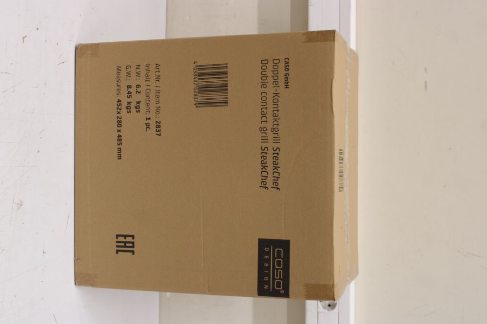 Table grill Caso SALE OUT. 02837 SteakChef Double Contact Grill, 2000 W, Stainless Steel | Double Contact Grill | SteakChef | Contact grill | 2000 W | Stainless Steel | USED,DIRTY