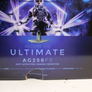 Monitors AOC  SALE OUT.  AG256FS 24,5“, 1920x1080, 16:9,, 80M:1, 1ms, HDMI, Displayport, USB |  AG256FS | 25 " | IPS | 390 Hz | 1 ms | 400 cd/m² | Warranty 36 month(s) | DAMAGED PACKAGING 