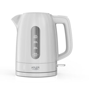 Teapot Adler  Kettle | AD 1380w | Electric | 2200 W | 1 L | Polypropylene | 360° rotational base | White 