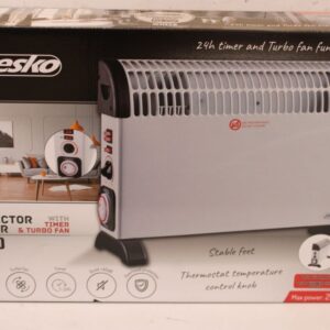 Radiator Mesko  SALE OUT.  MS 7741w Convector Heater with Timer and Turbo Fan, 3 Heating Powers: 750W-1250W-2000W, Grey |  Convector Heater with Timer and Turbo Fan | MS 7741w | Convection Heater | 2000 W | Number of power levels 3 | White | DAMAGED PACKAGING, SCRATCHED ON FRONT 