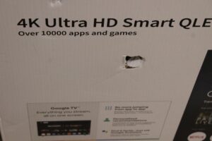 Televizors Sharp  SALE OUT.  50HP6265E 50" (126cm) QLED 4K Ultra HD Google TV, Dolby Vision, Dolby Atmos, Central Stand |  50HP6265E | 50 | Smart TV | Google TV | UHD | Black | DAMAGED PACKAGING 