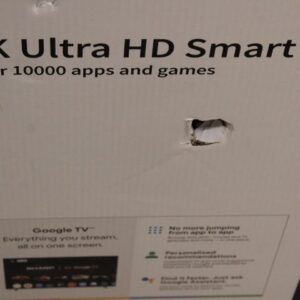 Телевизор Sharp  SALE OUT.  50HP6265E 50" (126cm) QLED 4K Ultra HD Google TV, Dolby Vision, Dolby Atmos, Central Stand |  50HP6265E | 50 | Smart TV | Google TV | UHD | Black | DAMAGED PACKAGING 