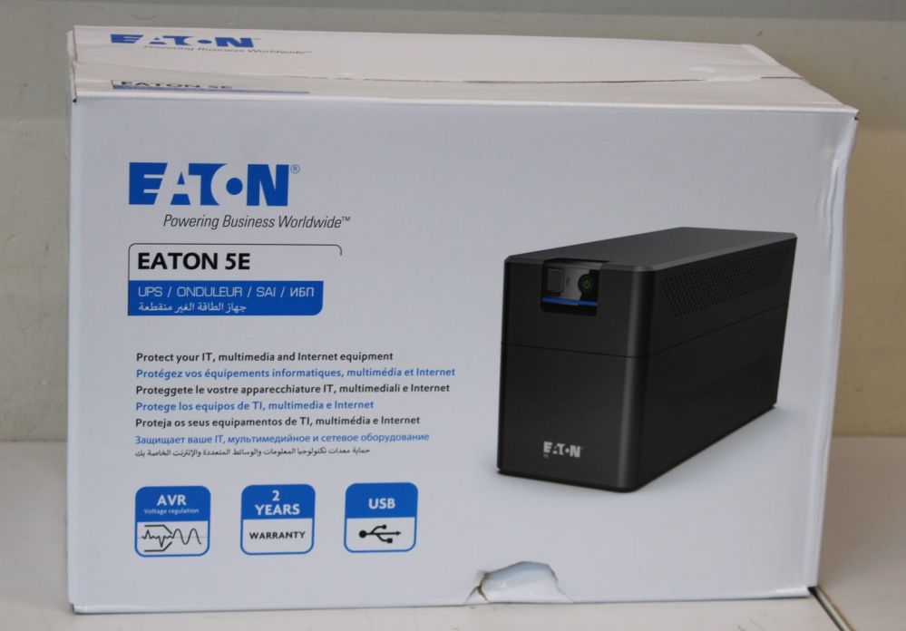 Serverid Eaton SALE OUT. | UPS | 5E Gen2 2200UI IEC | 2200 VA | 1200 W | DAMAGED PACKAGING, SCRATCHES ON THE SIDE
