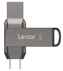 USB atmintinė Lexar  2-in-1 Flash Drive | JumpDrive Dual Drive D400 | 64 GB | USB 3.1 | Grey 