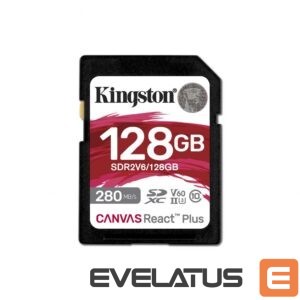 Atmiņas kartes Kingston  UHS-II Video Speed Class (V60) | 128 GB | SD | Flash memory class Class 10, UHS-II, U3, V60 