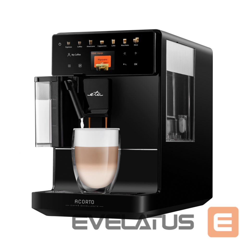 Muud väikesed kodumasinad ETA | Coffee Machine | 918090000 Acorto | Pump pressure 19 bar | Built-in milk frother | Automatic | 1400 W | Black