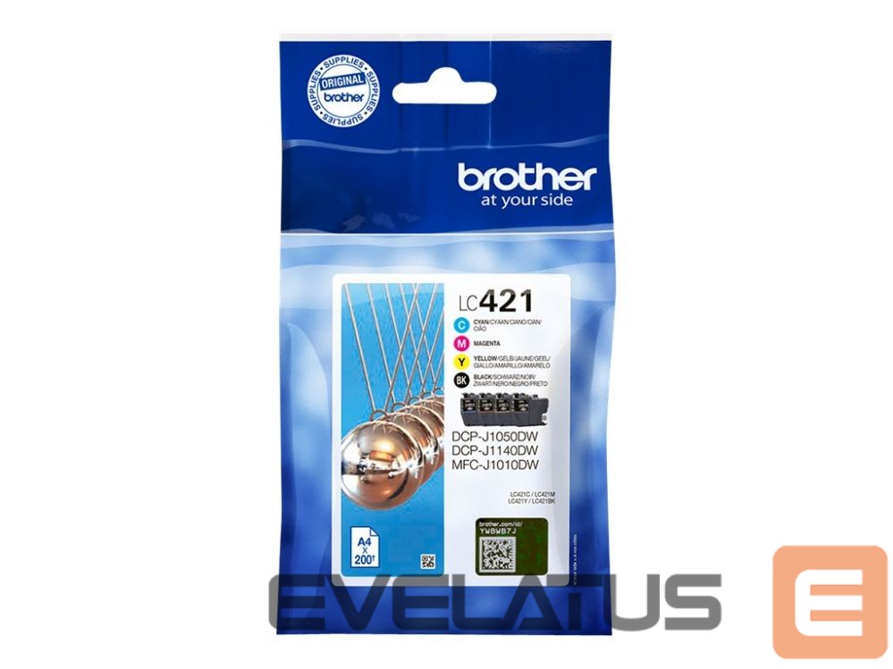 Tarvikud ja tarvikud Brother LC421VALDR | Ink Cartridges | Black, cyan, magenta, yellow