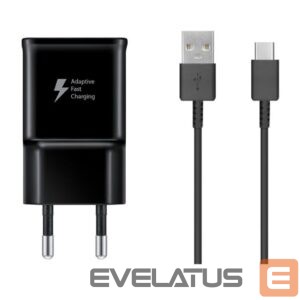 Adaptrid Samsung  EP-TA200EBE + EP-DR140ABE Samsung 15W Travel Charger + USB-C Data Cable Black (OOB Bulk) 