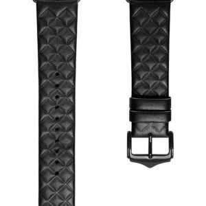 Dirželis Dux Ducis Universal Strap Leather Watch 7 Band 7/6/5/4/3/2 / SE (41/40 / 38mm) Wristband Bracelet Genuine Leather Black