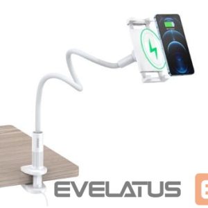 Dock station Choetech  2in1 flexible phone holder with wireless charger 10W White