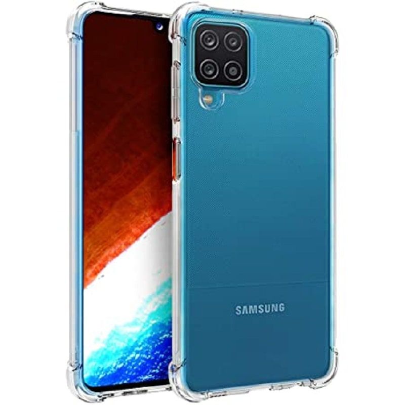 Back panel cover Evelatus Samsung Galaxy A12 / M12 Military Shockproof Silicone Case TPU Transparent