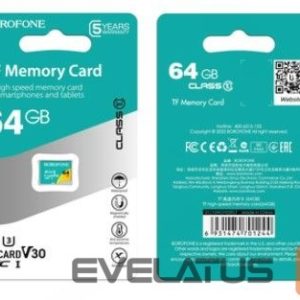 Memory cards Borofone  MICROSD MEMORY CARD 64GB SDXC CLASS10 95MB/S 