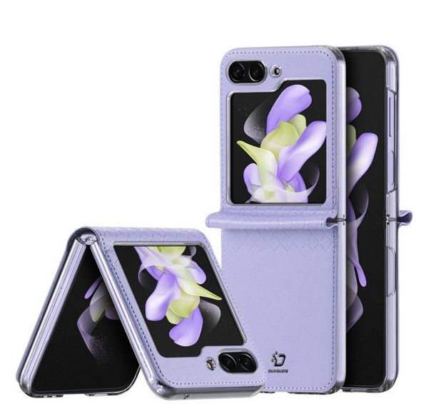 Back panel cover Dux Ducis Samsung Galaxy Z Flip5 5G Flip Leather Case Wallet Purple