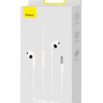 Wired headphones Baseus  Encok H17 3.5mm minijack wired headphones White