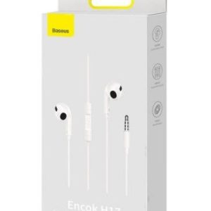 Wired headphones Baseus  Encok H17 3.5mm minijack wired headphones White