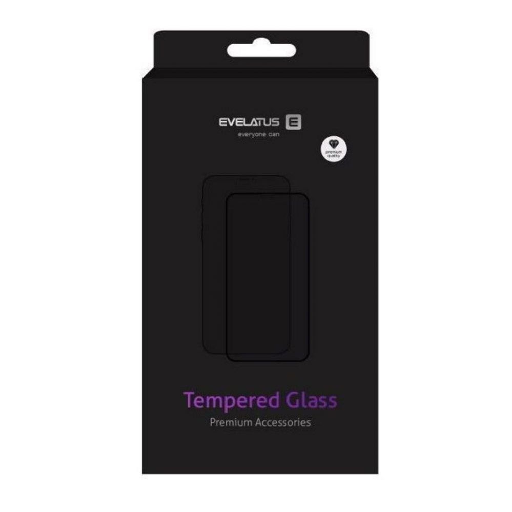 Aizsargstikls Evelatus Samsung Galaxy S24 / S25 2.5D Full Cover Glass Anti-Static Black