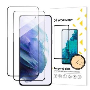 Protective glass Wozinsky Samsung 2x Full Glue Tempered Glass Samsung Galaxy S23 9H Full Screen Tempered Glass with Black Frame Black